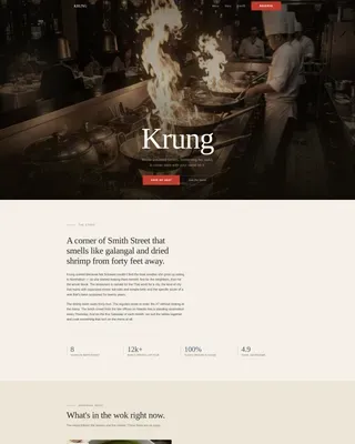 Thai Restaurant Event Registration Landing Page Template