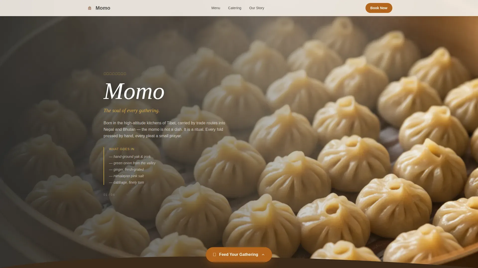 Authentic Himalayan Catering Landing Page Template