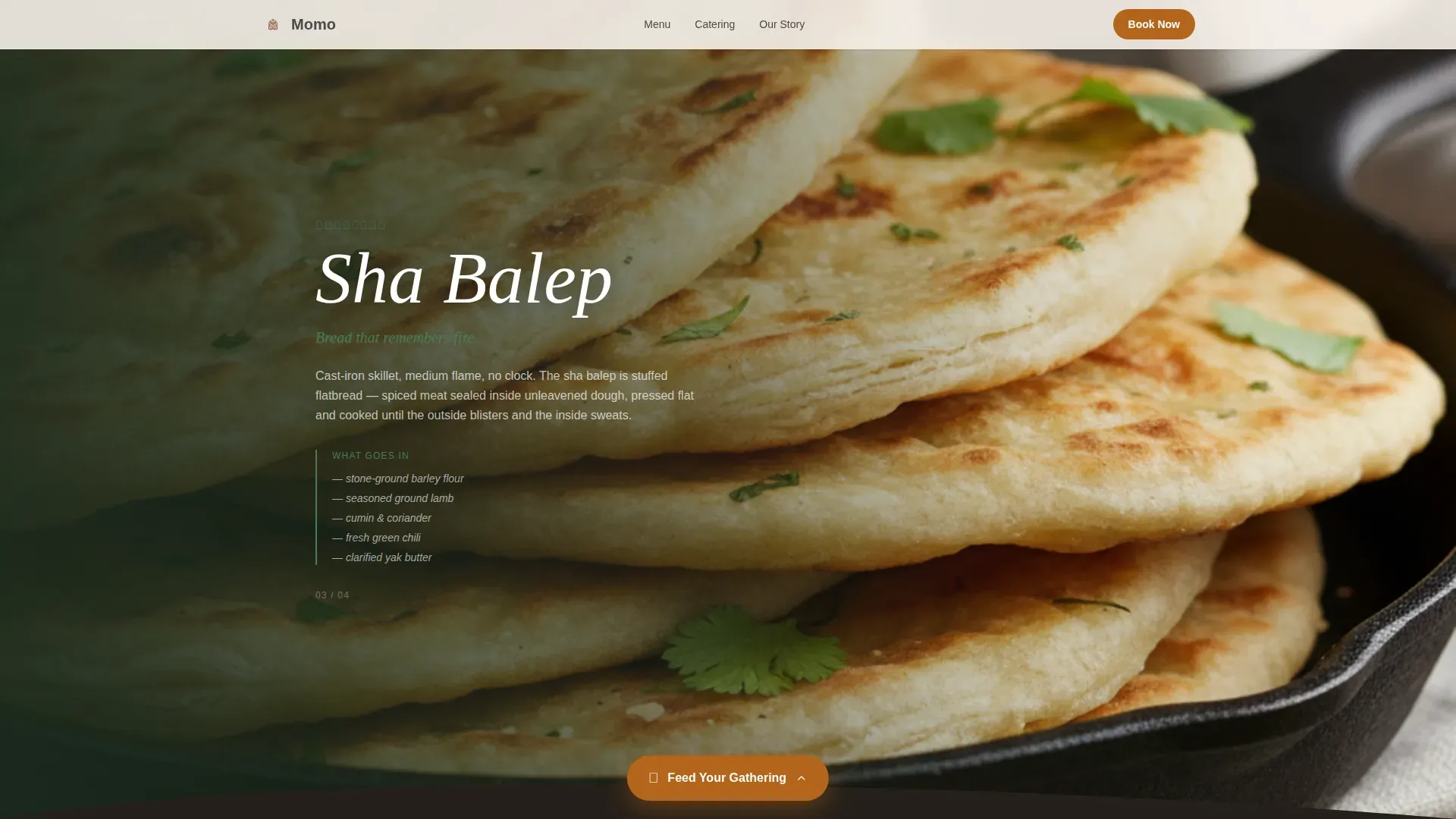 Authentic Himalayan Catering Landing Page Template