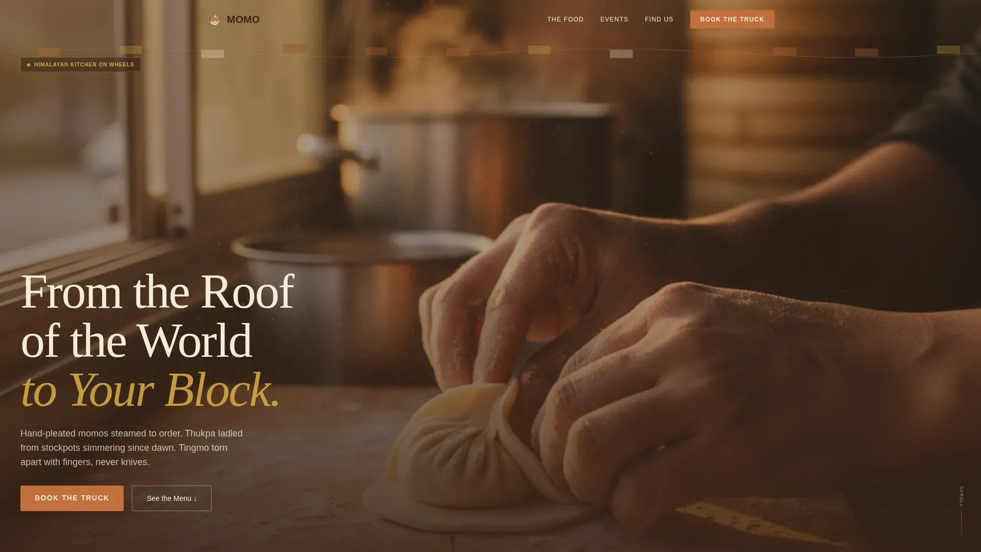 Himalayan Food Truck Event Booking Landing Page
