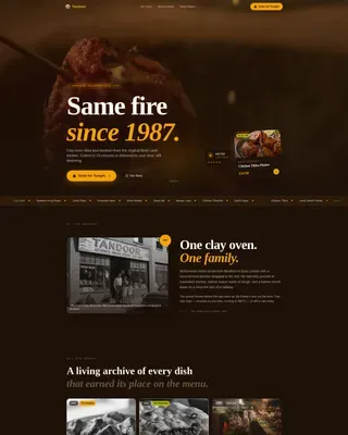 Regional & Specialty Restaurant Professional Website Template