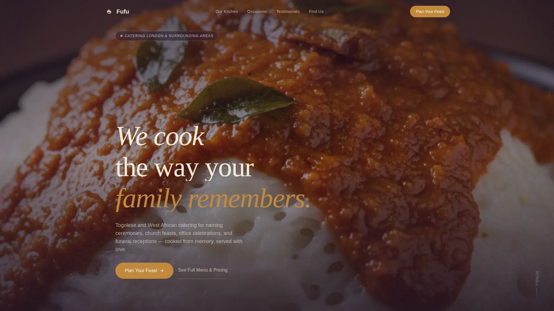 Togolese Cuisine Booking Website Template