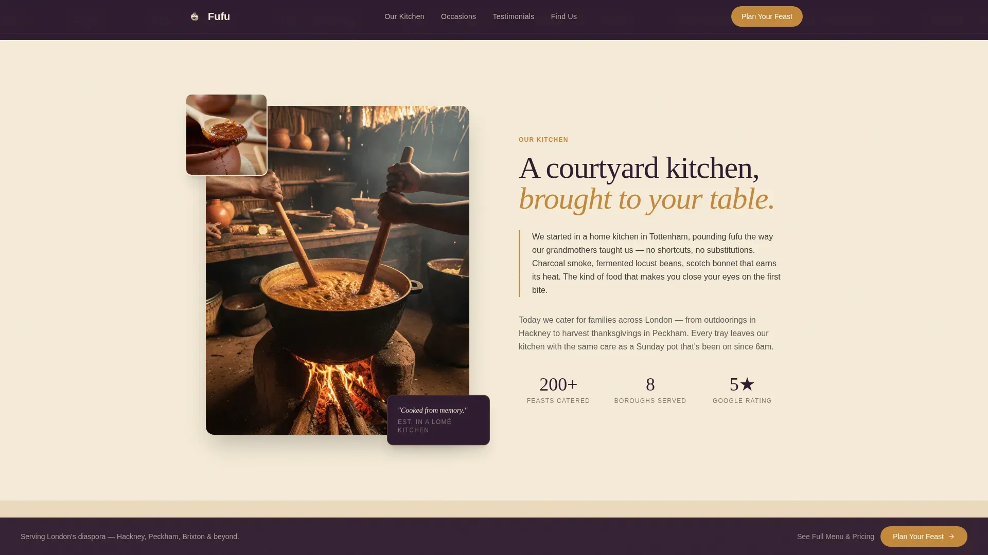 Togolese Cuisine Booking Website Template