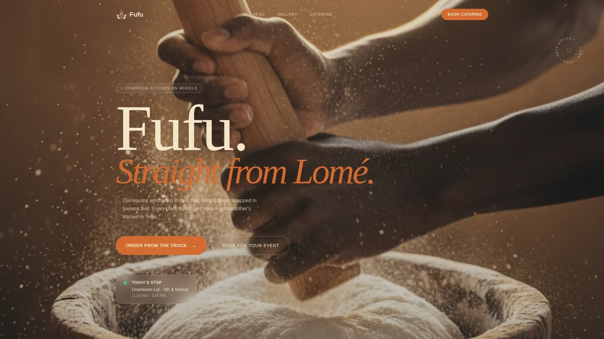 Togolese Food Truck Landing Page Template