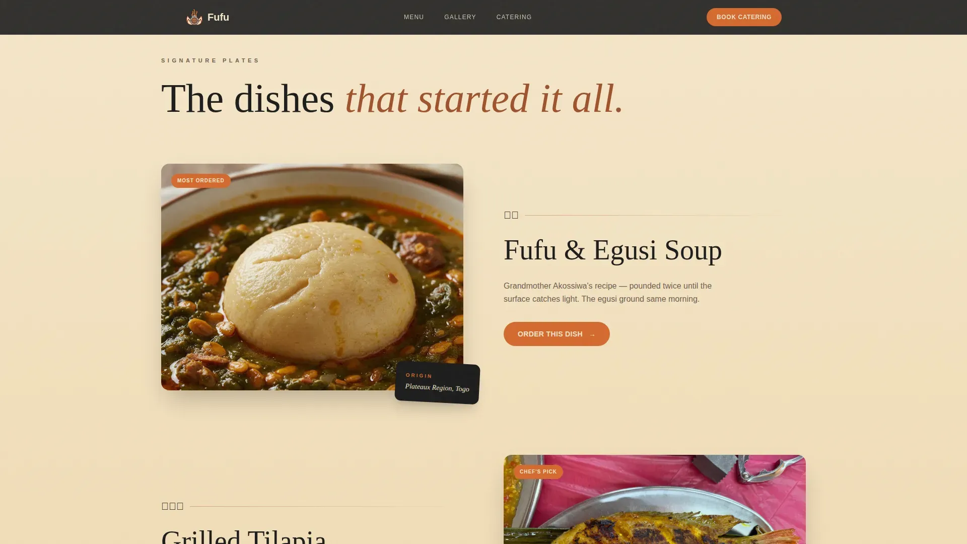 Togolese Food Truck Landing Page Template
