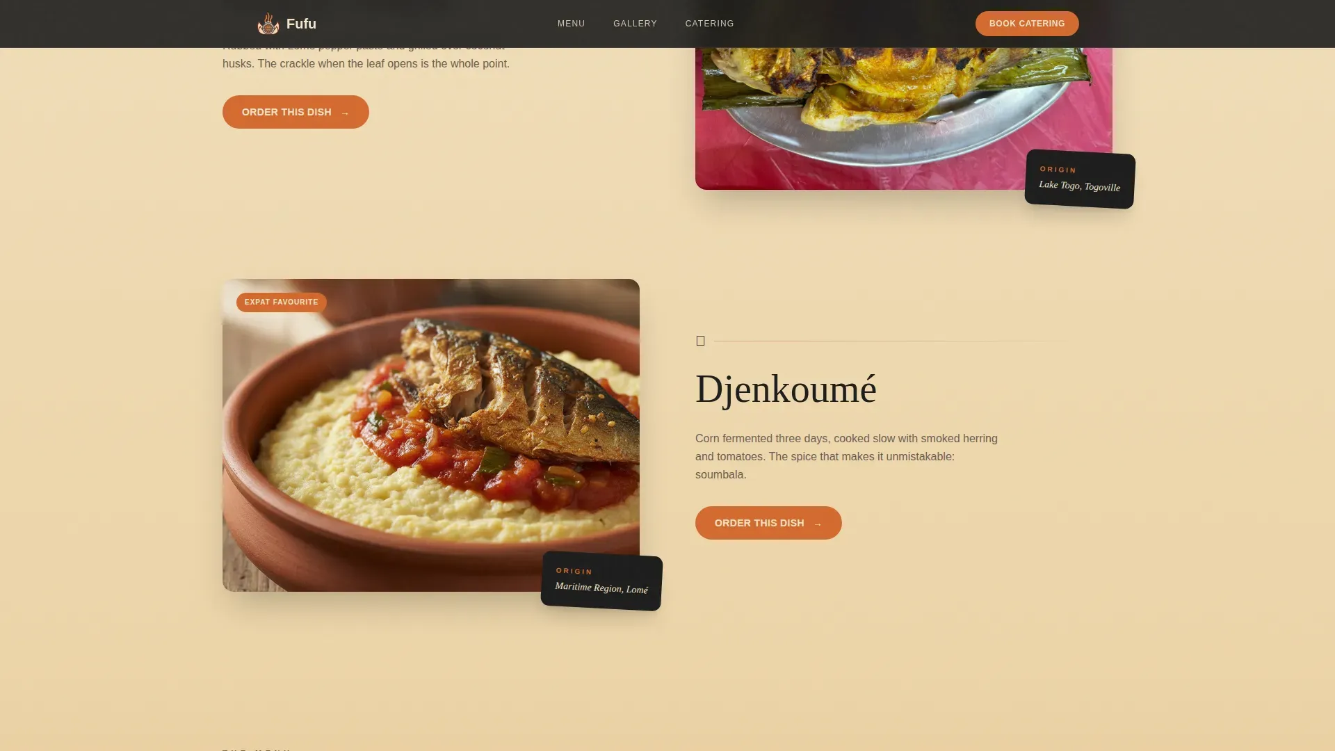 Togolese Food Truck Landing Page Template