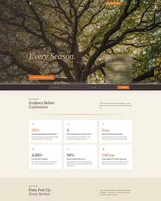 Certified Tree Care Landing Page Template
