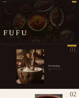 Luxe Togolese Fine Dining Restaurant Landing Page Template