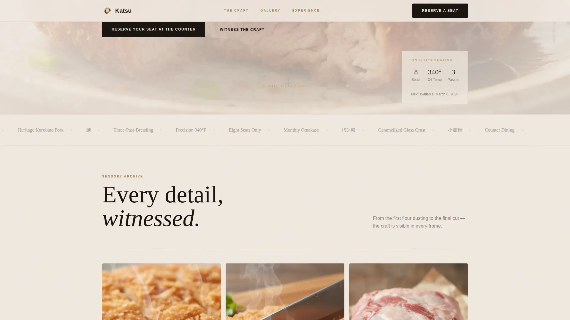 Tonkatsu Restaurant Landing Page Template | Haute Craft