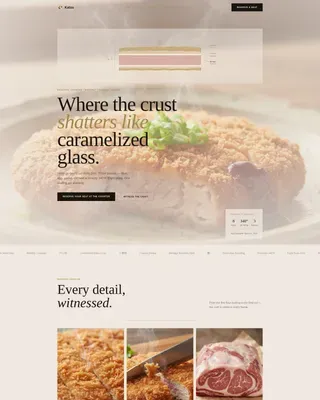 Tonkatsu Restaurant Landing Page Template | Haute Craft
