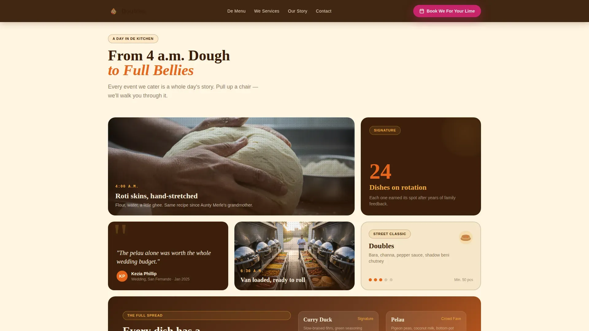 Vibrant Caribbean Catering Landing Page Template
