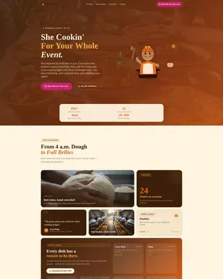 Vibrant Caribbean Catering Landing Page Template