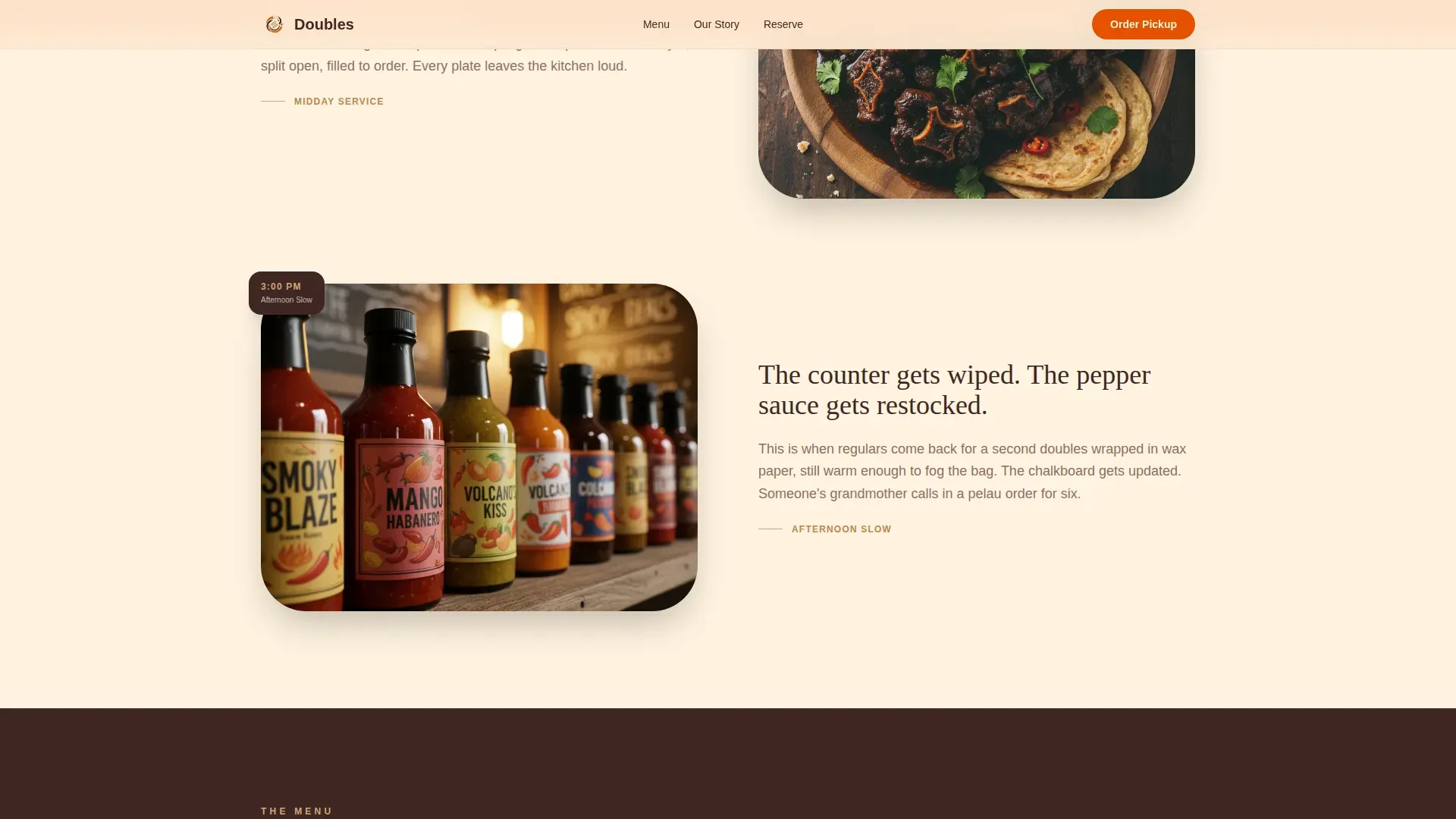 Authentic Trinidadian Restaurant Landing Page Template