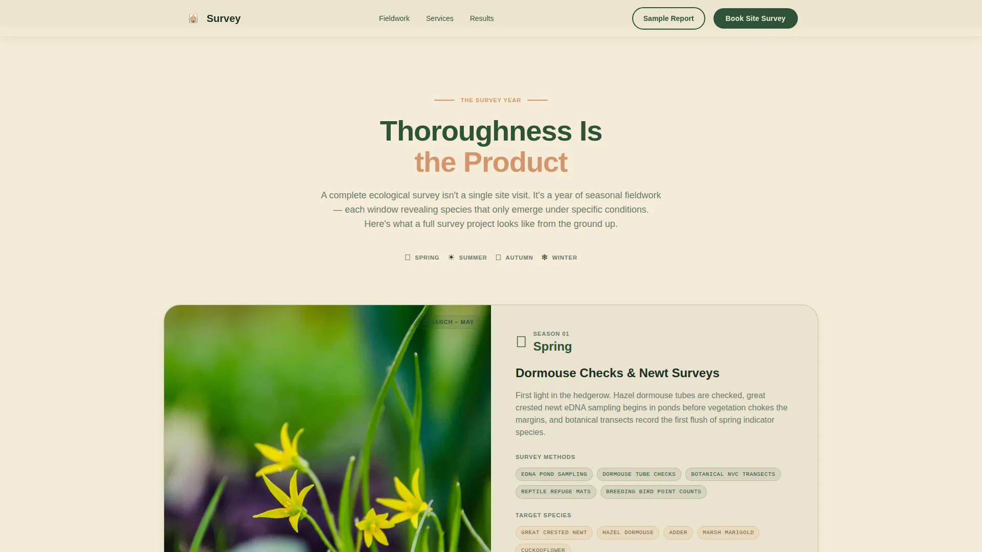 Climate & Environmental Monitoring Booking Website Template