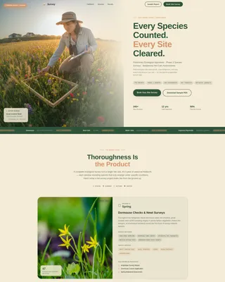 Climate & Environmental Monitoring Booking Website Template