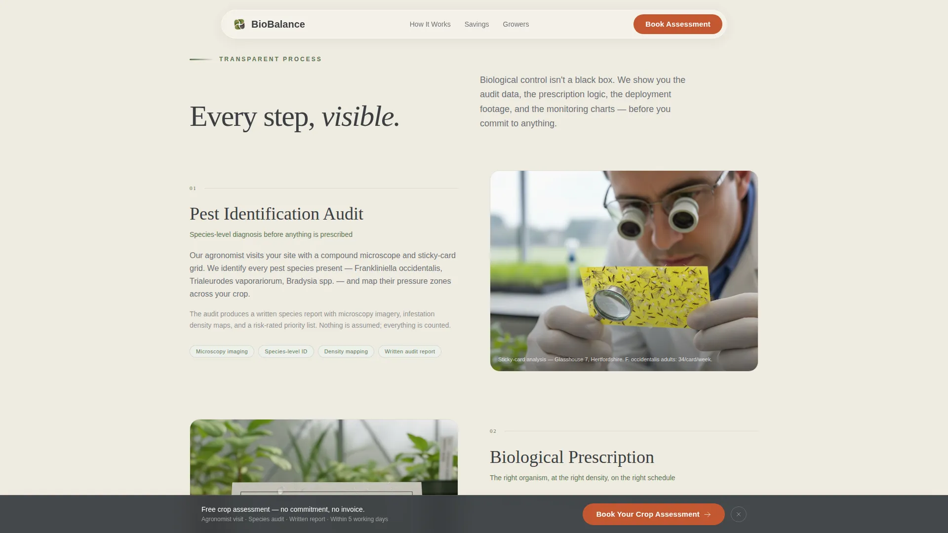 Pest & Crop Protection Booking Website Template