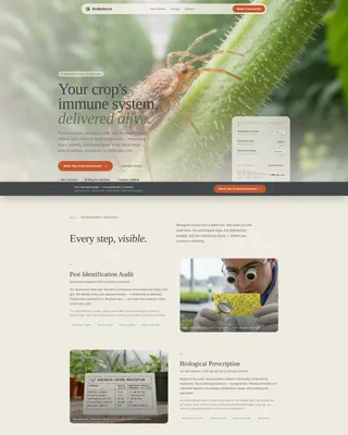 Pest & Crop Protection Booking Website Template