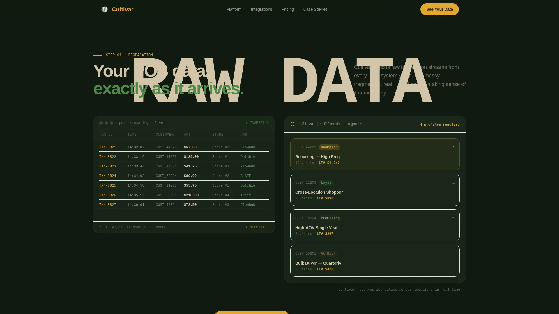 Cannabis CRM & Loyalty Landing Page Template