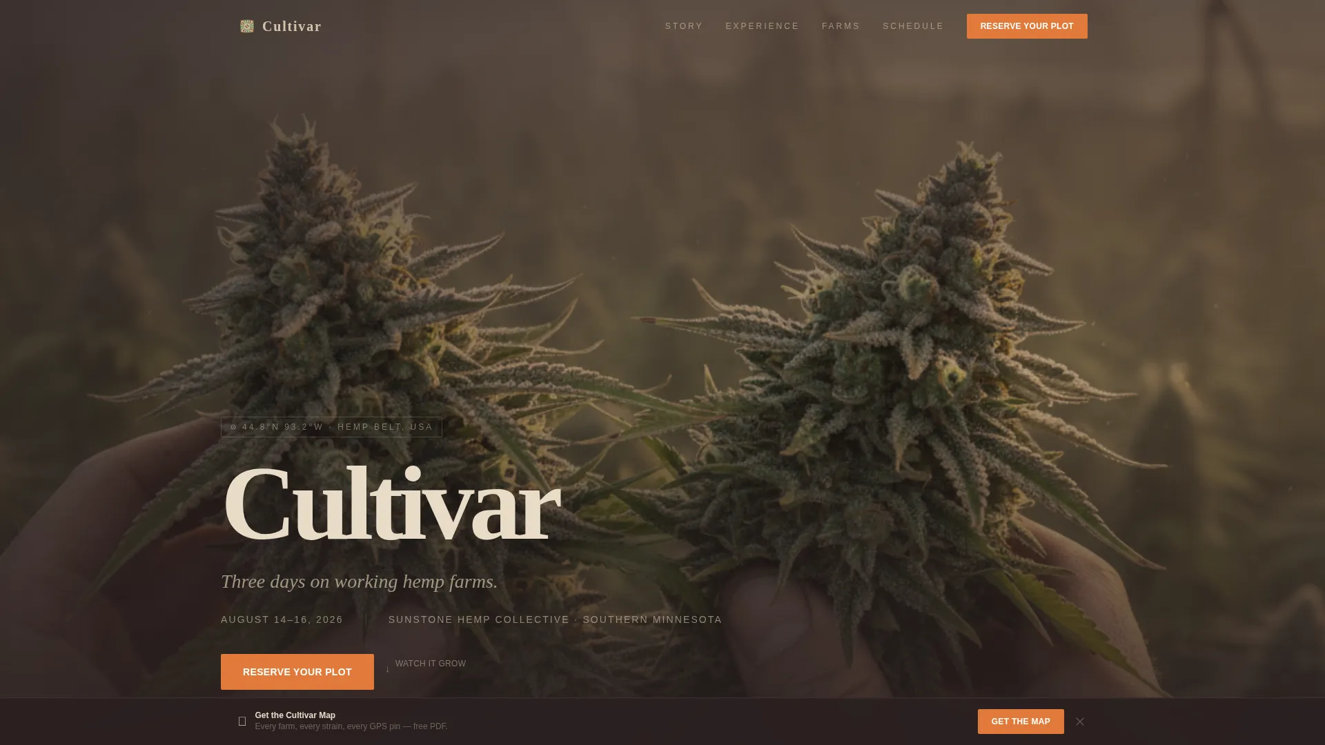 Cannabis Industry Booking Website Template