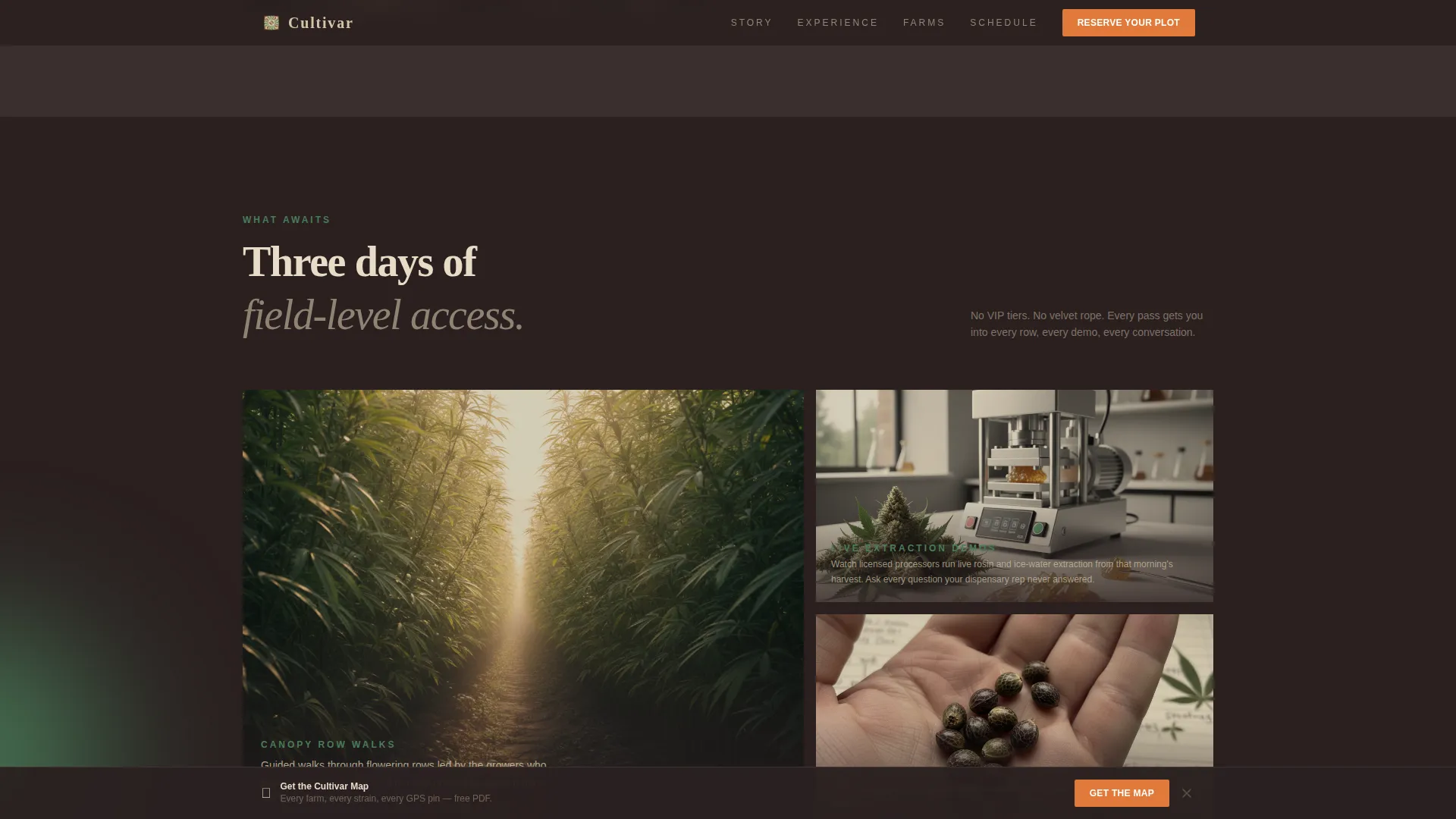 Cannabis Industry Booking Website Template