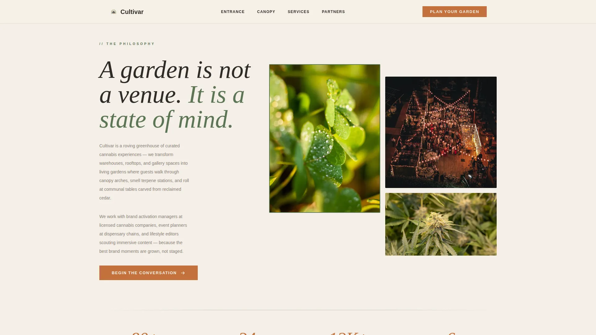 Immersive Cannabis Pop-Up Events Landing Page Template