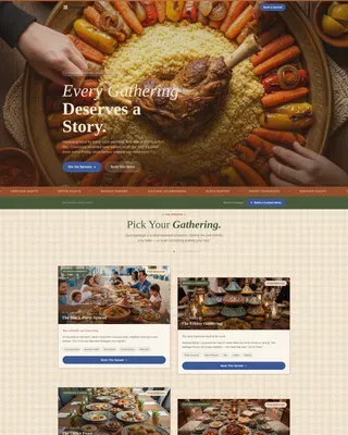 Authentic Tunisian Catering Landing Page Template