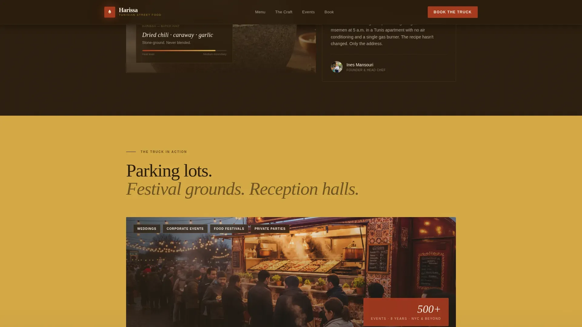 Bold Tunisian Food Truck Landing Page Template