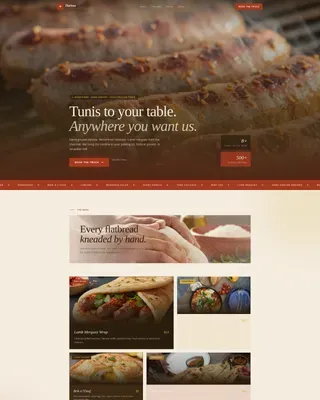 Bold Tunisian Food Truck Landing Page Template