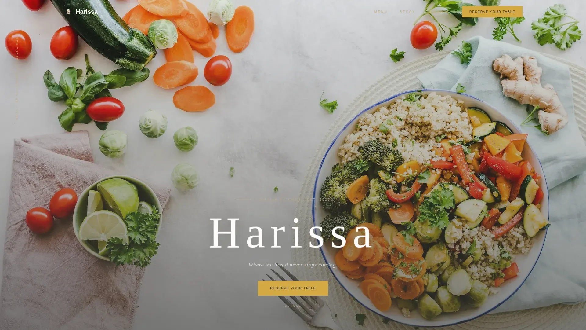 Tunisian Restaurant Gallery Landing Page Template