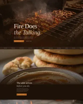 Warm Artisan Wood-Fired Turkish Dining Landing Page Template