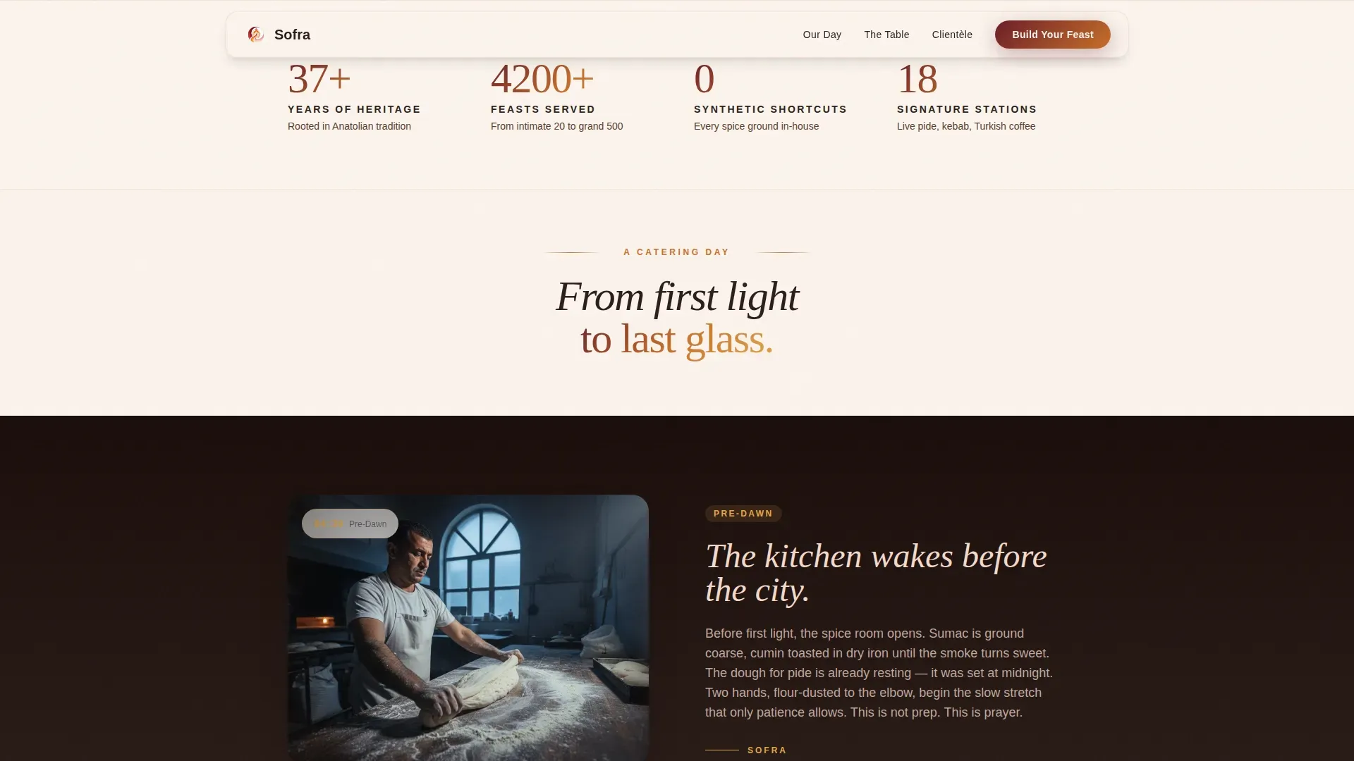 Turkish Catering Landing Page Template | Haute Craft