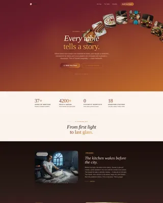 Turkish Catering Landing Page Template | Haute Craft