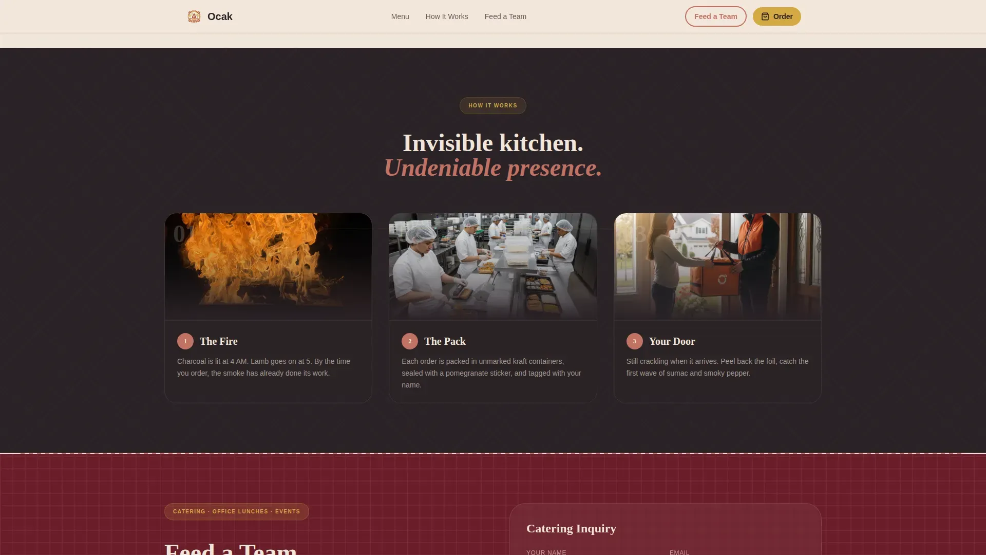 Turkish Cloud Kitchen Landing Page Template