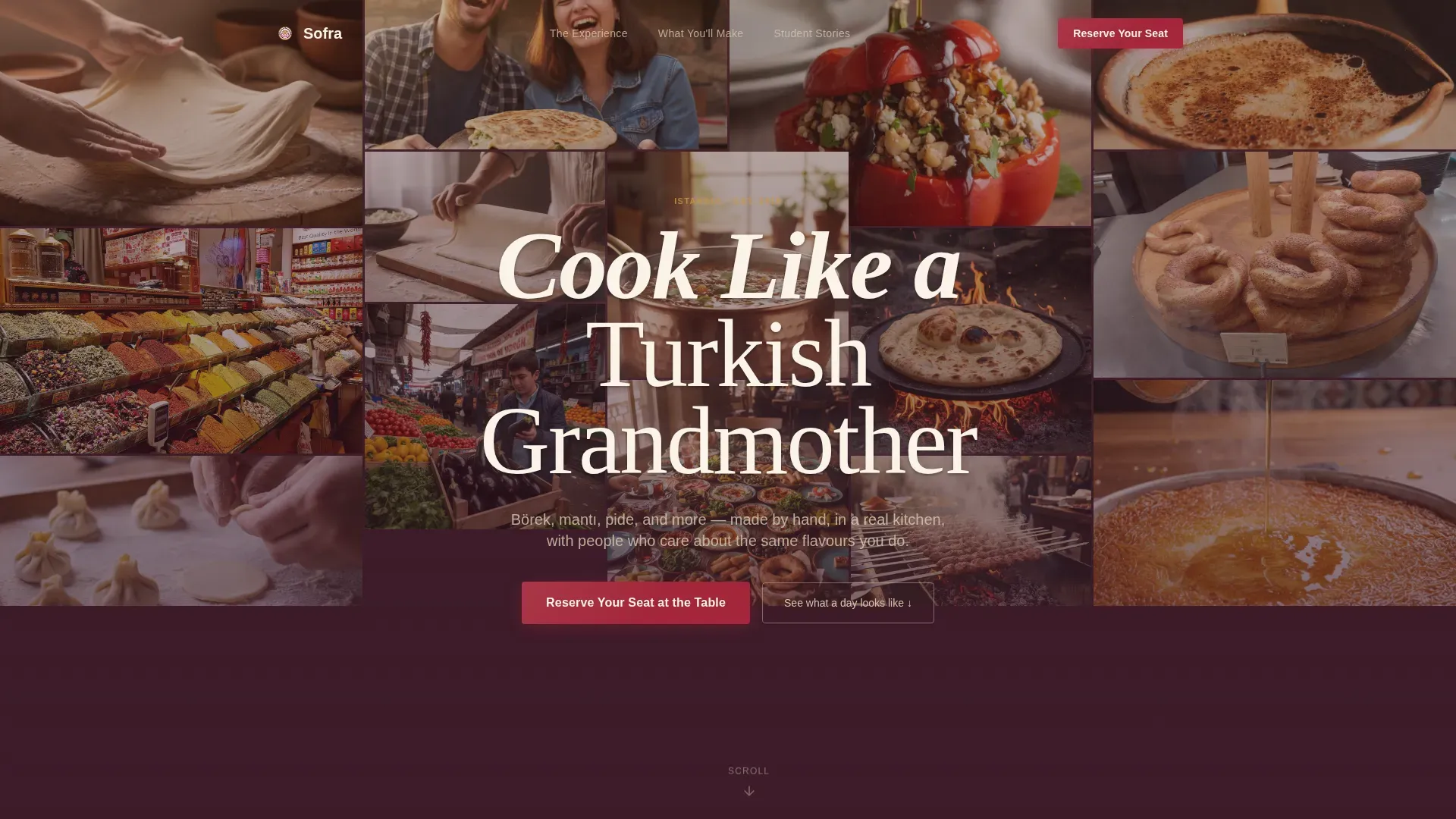 Turkish Cooking Class Landing Page Template
