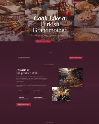 Turkish Cooking Class Landing Page Template