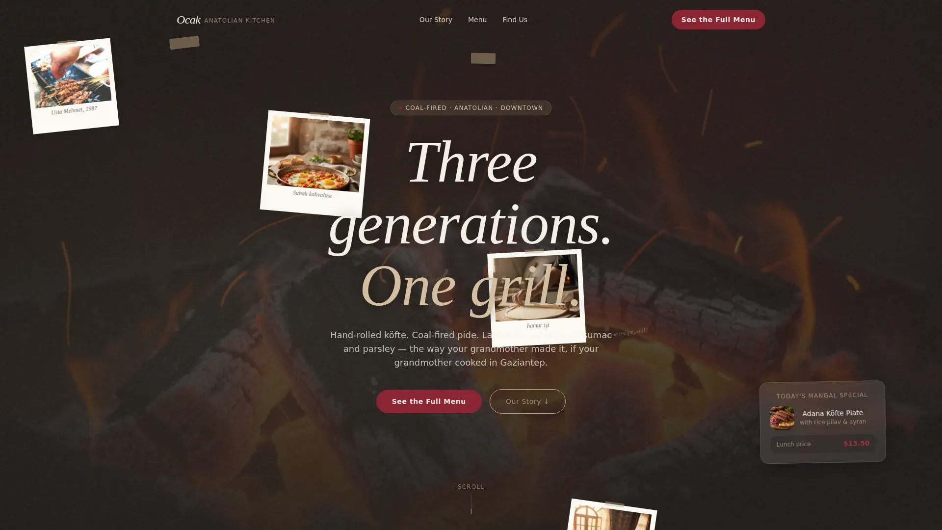 Warm Artisan Turkish Fast Casual Landing Page Template