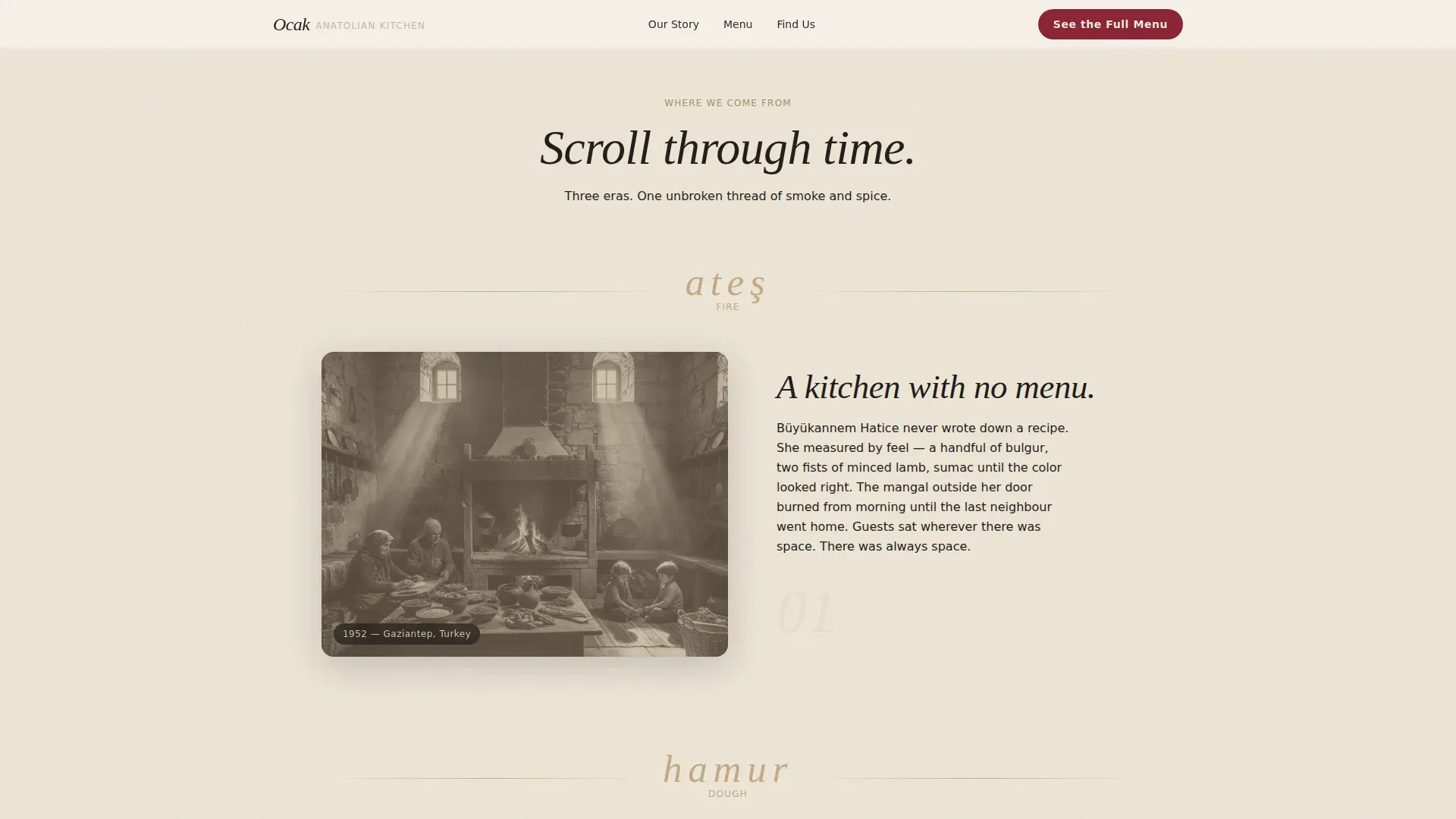 Warm Artisan Turkish Fast Casual Landing Page Template