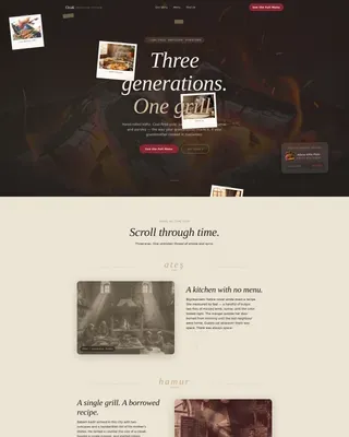 Warm Artisan Turkish Fast Casual Landing Page Template