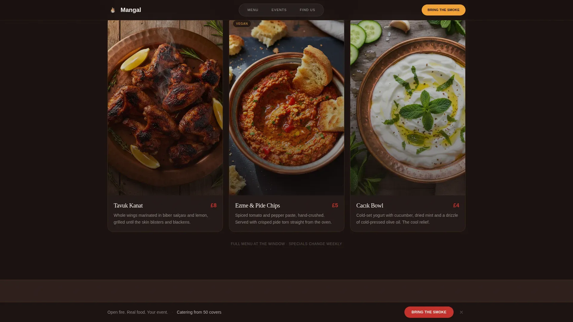 Turkish Food Truck Landing Page Template