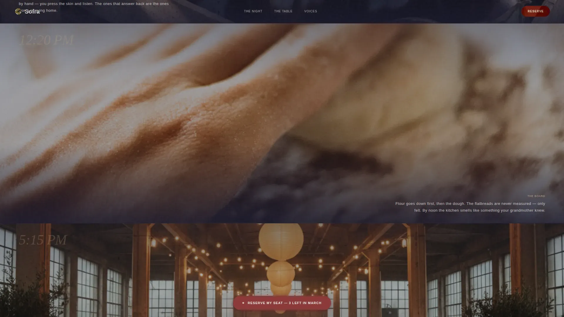 Intimate Pop-Up Dining Experience Landing Page Template