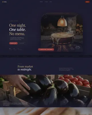 Intimate Pop-Up Dining Experience Landing Page Template