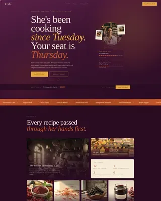 Turkish Supper Club Landing Page Template
