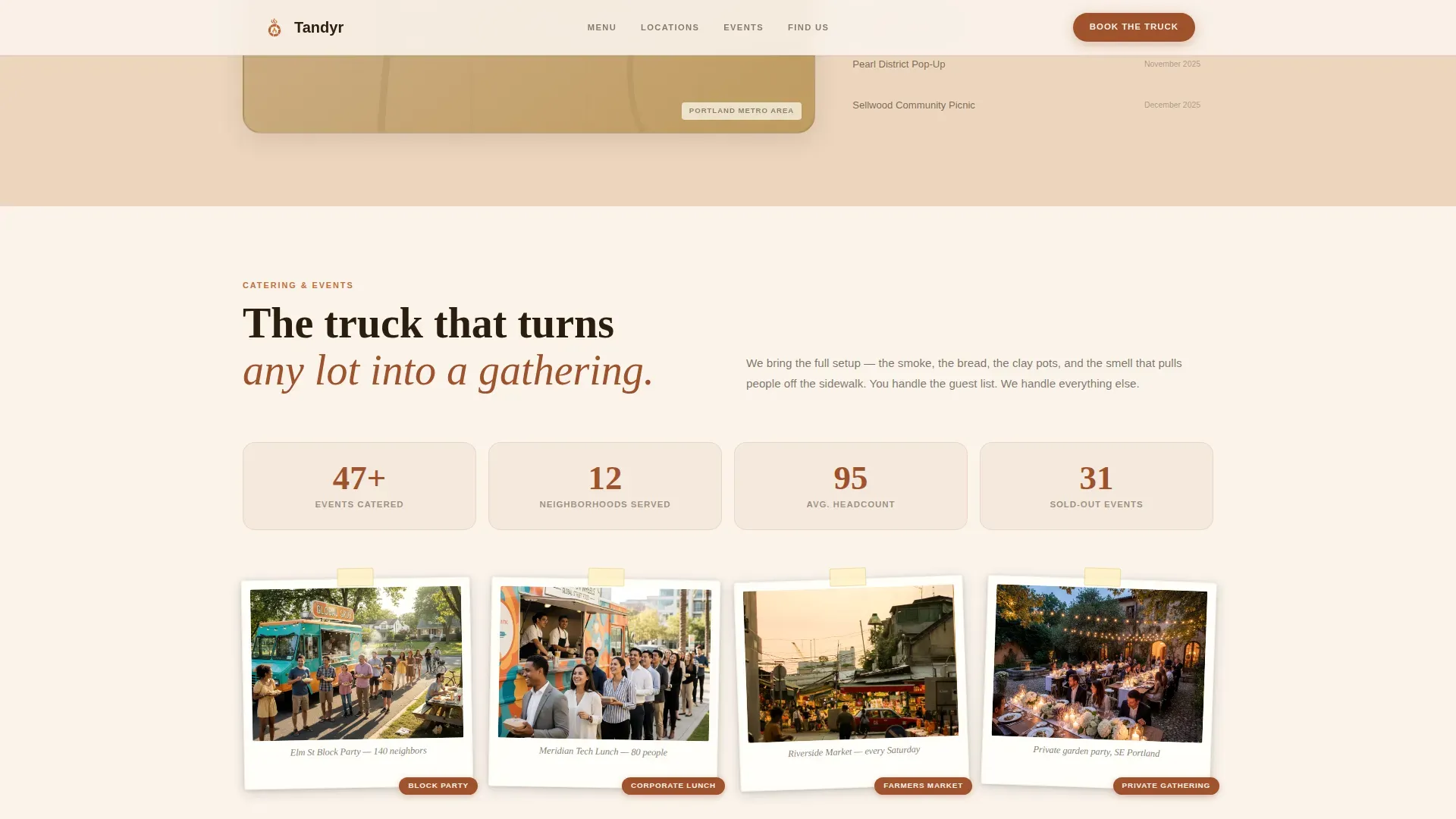 Turkmen Food Truck Landing Page Template