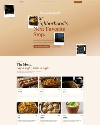 Turkmen Food Truck Landing Page Template