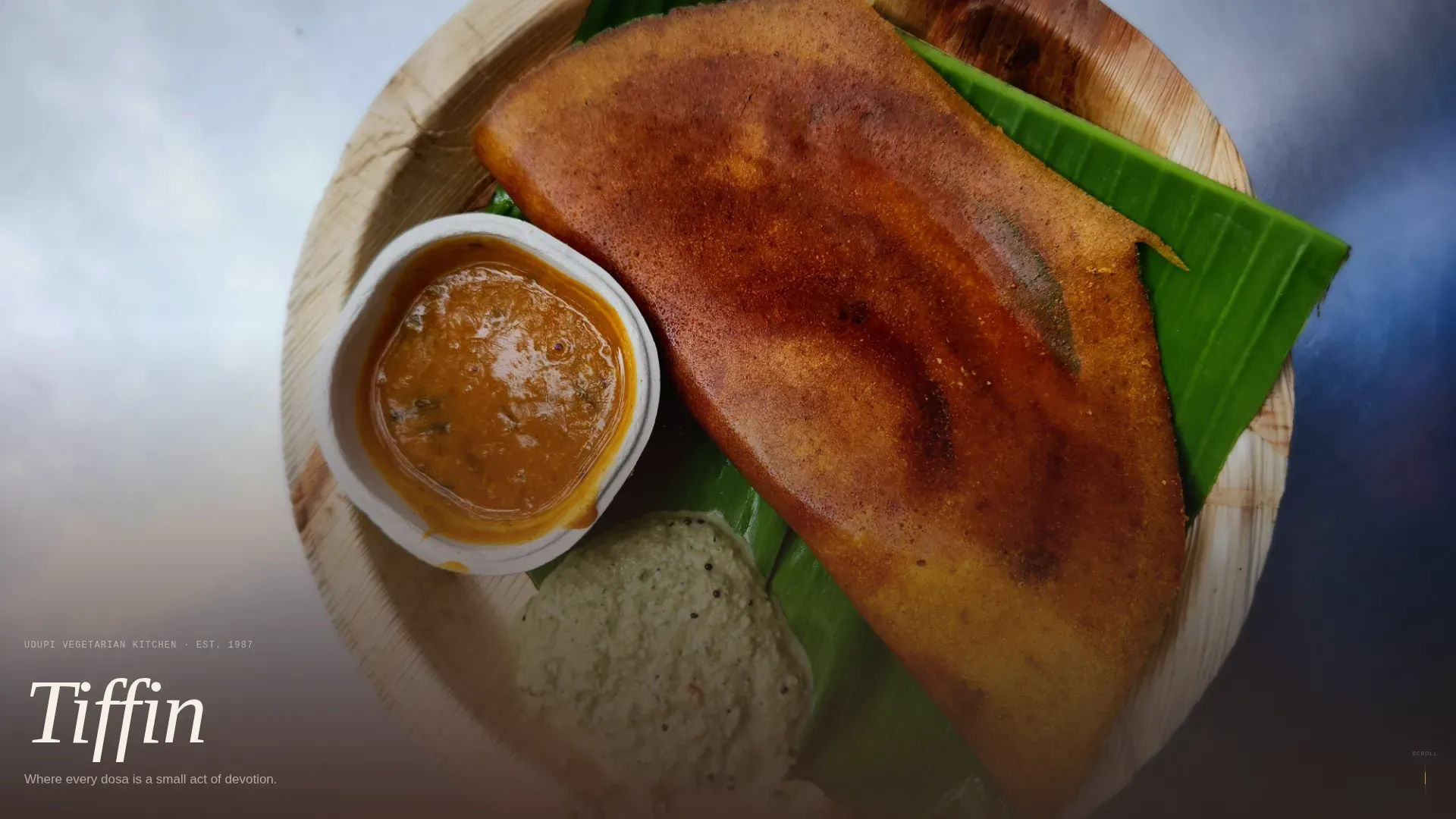 Serene Udupi Restaurant Landing Page Template