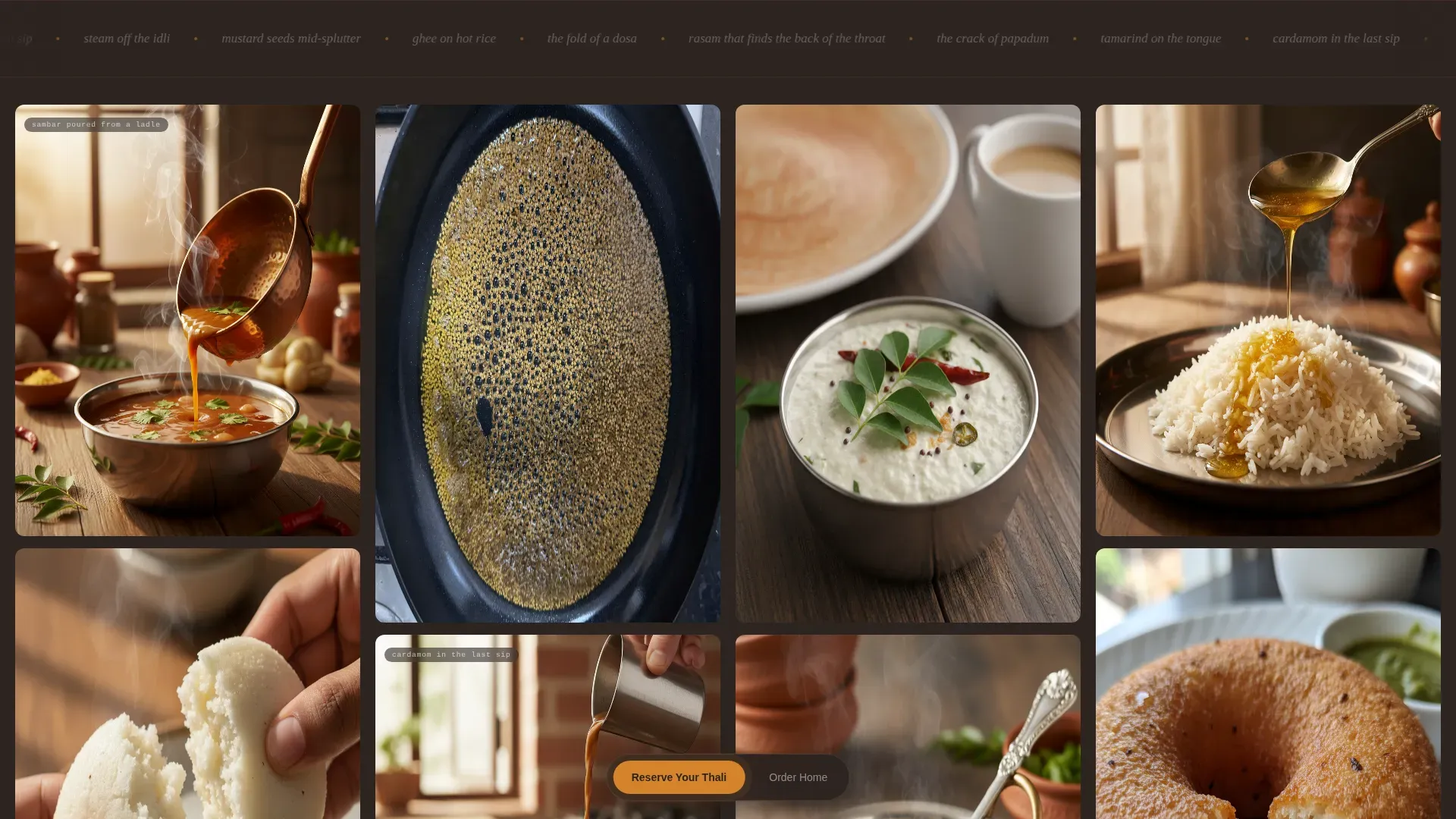 Serene Udupi Restaurant Landing Page Template