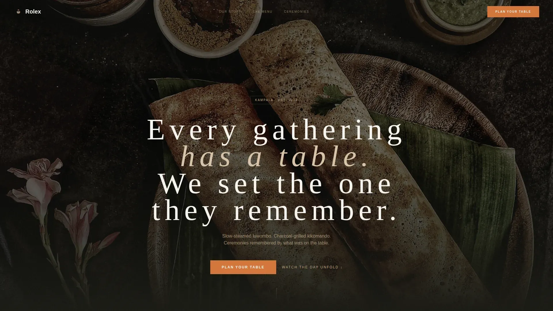 Ugandan Catering Gallery Landing Page Template