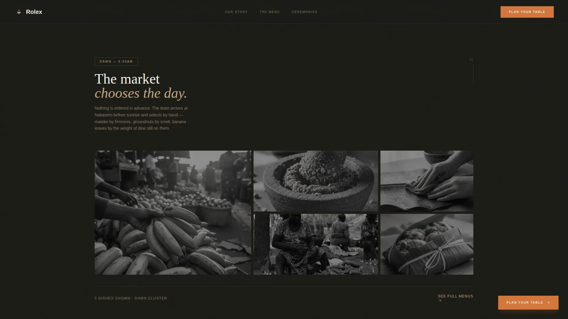 Ugandan Catering Gallery Landing Page Template