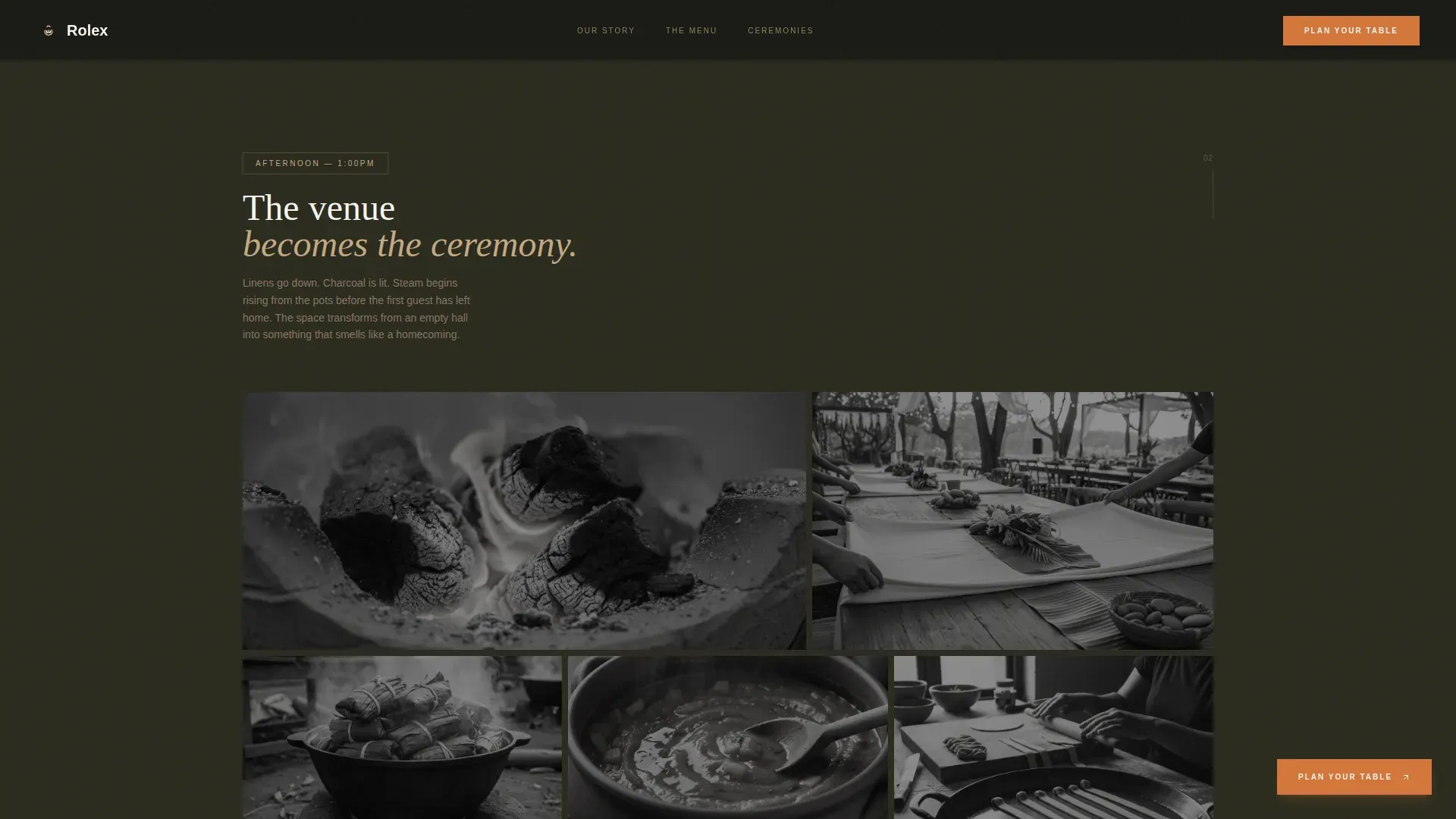 Ugandan Catering Gallery Landing Page Template