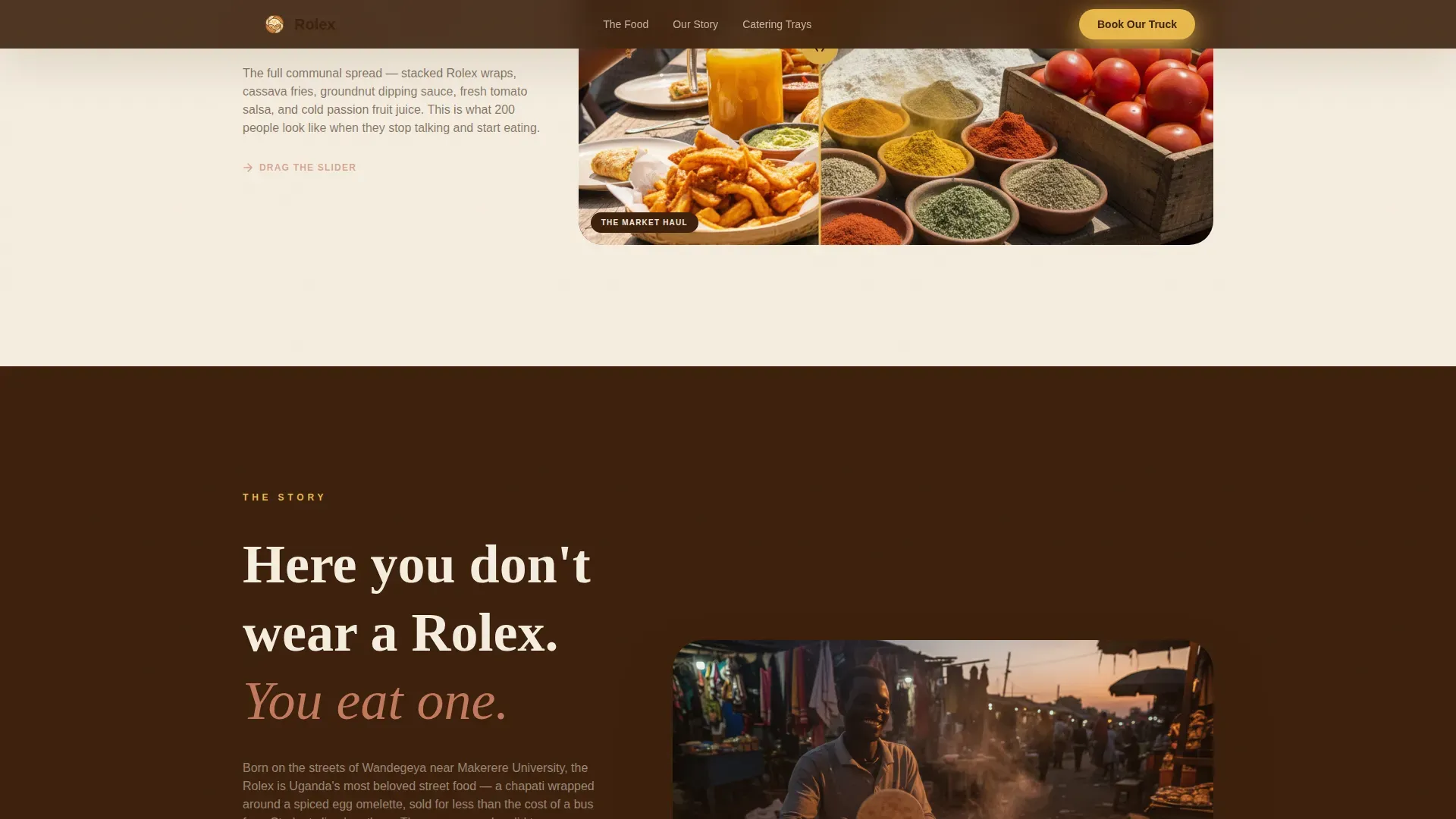 Kampala Street Food Truck Landing Page Template